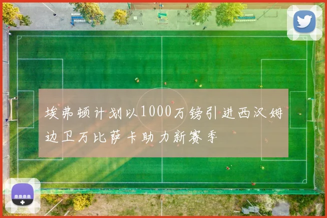 埃弗顿计划以1000万镑引进西汉姆边卫万比萨卡助力新赛季