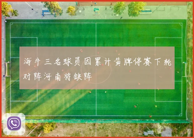 海牛三名球员因累计黄牌停赛下轮对阵河南将缺阵